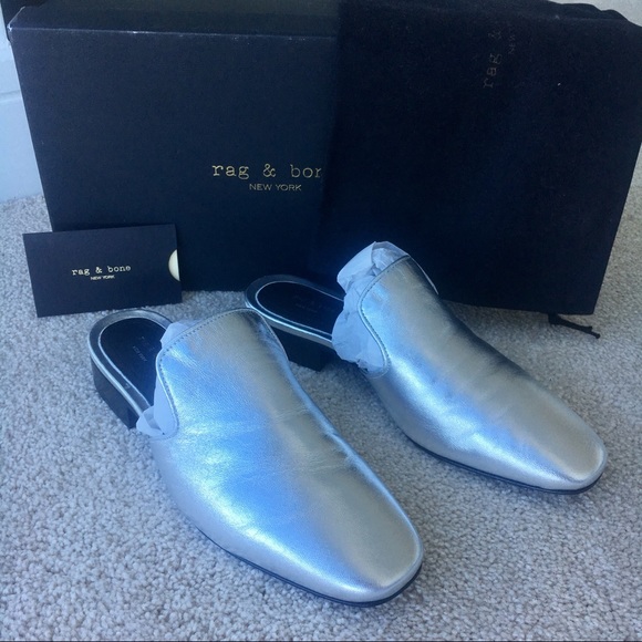 RAG & BONE Luis Metallic Mules - Picture 3 of 5